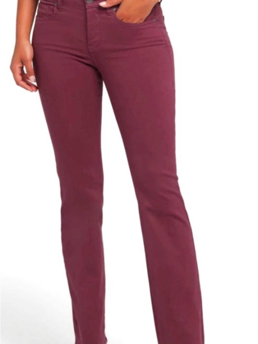 NYJD for Chico’s Straight Lift Tuck Technology Jeans, Deep Merlot Women’s Pants